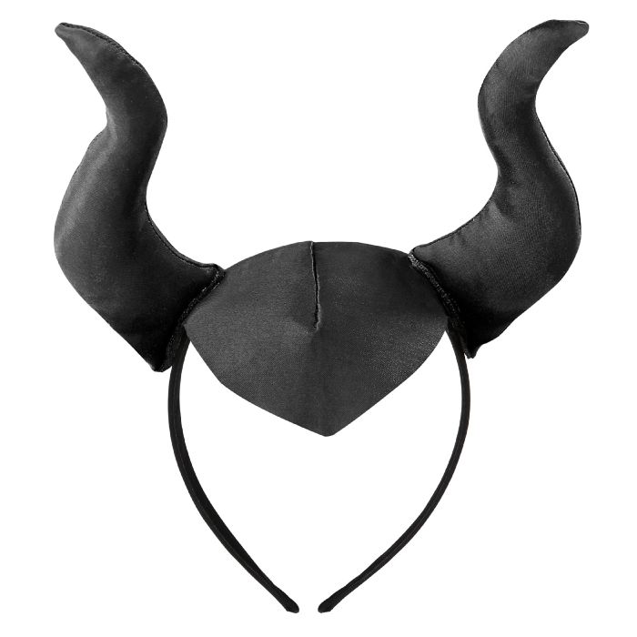 Maleficent eventyrleg hårbøyle med horn svart