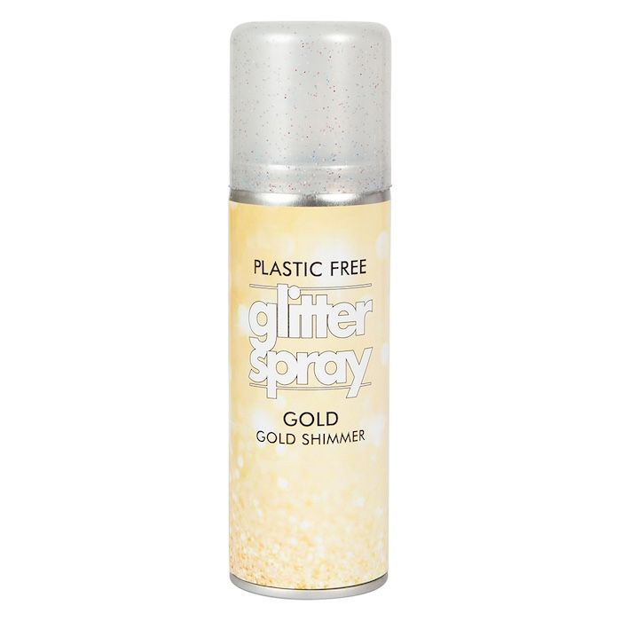 Glitterspray til kropp og hår 125 ml gull