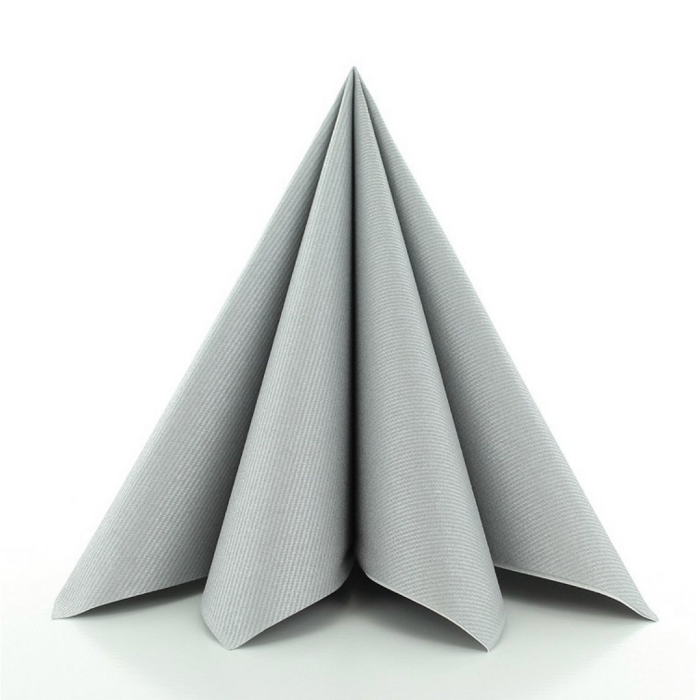 Luksus servettar sølv 12x - 40x40 cm