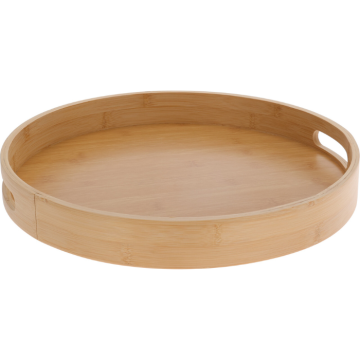 Rundt serveringsfat i bambus 40x5 cm