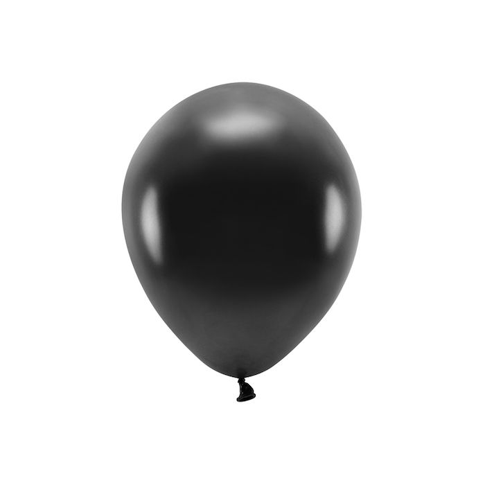 Metallic Svart Ballonger 10x - 30 cm 