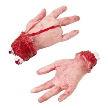 Avkappa blodig hand 