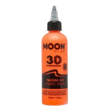 Neon UV Tekstilfarge Orange 125 ml Moon Creations
