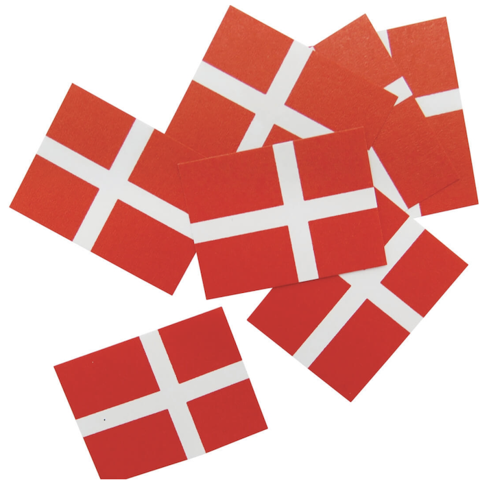 Strøflagg Dannebrog 150x - 2,7 cm
