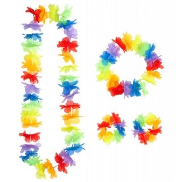 Hawaii krans halssmykke sett