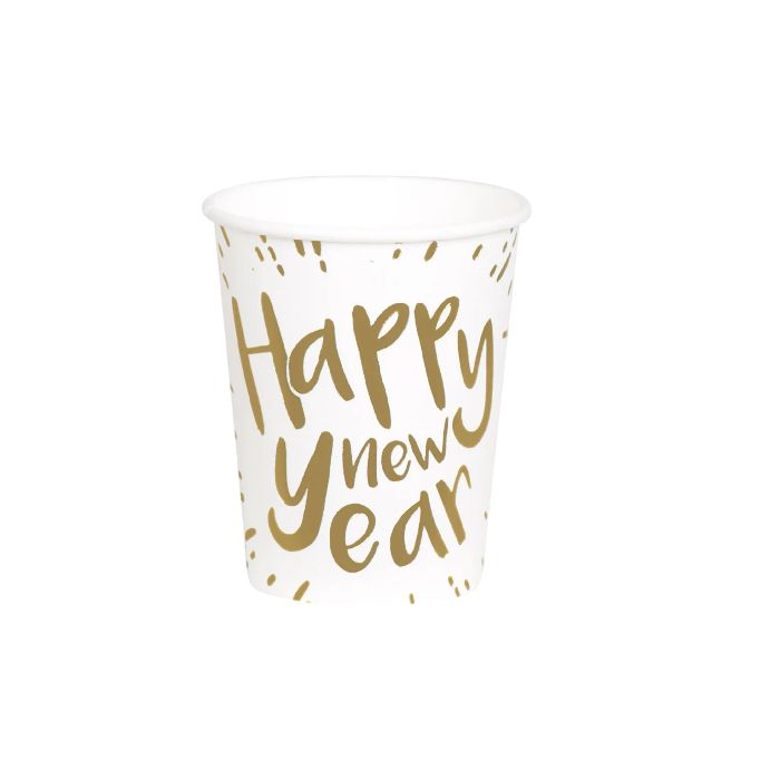 Nyttårskopper happy new year 10x
