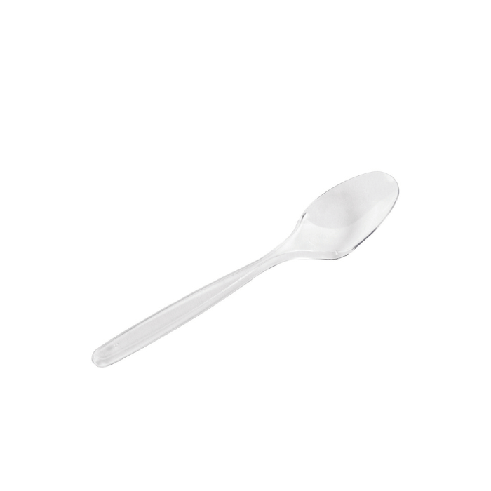 12,5 cm plastisk ske 30x transparent