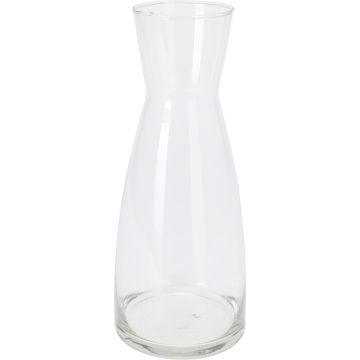 Klar glasskaraffel 1 liter Ø 10 x H 25 cm