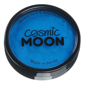 Metallic ansikts- og kroppsmaling Moon Creations - blå 36g 