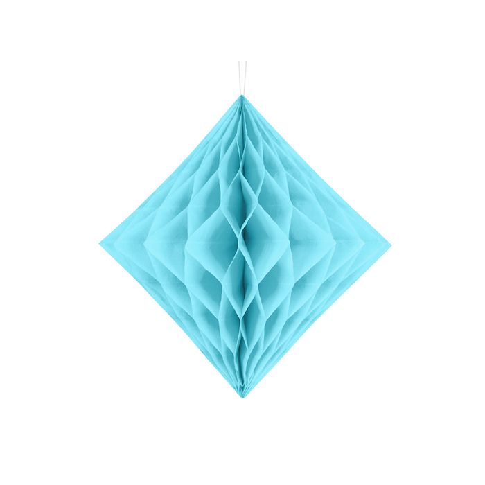 Diamant Honeycomb I Lys blå - 30 cm