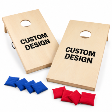 Egendefinert design Cornhole-sett 120x60 - Inkl. 8 kastposer
