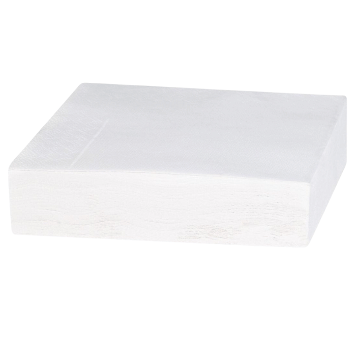 40x40 cm servietter 50x hvite 2-lags