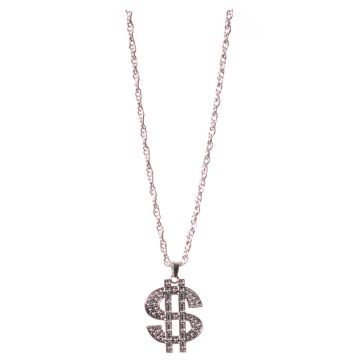 Sølv dollar halsband