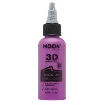 Neon UV Tekstilfarge Lilla 30 ml Moon Creations