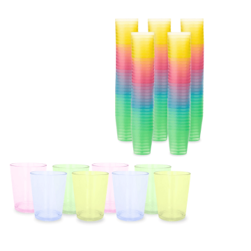 3 cl plastshotglass 100x farget gjenbrukbare