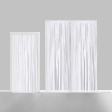 Kvitt Glitrande Forheng - 100 x 240 cm