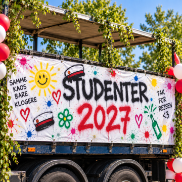 Studentbanner 3x1 m studenterkjøring