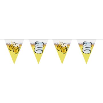 Oktoberfest Flaggornament Med Ølmotiv - 6 m