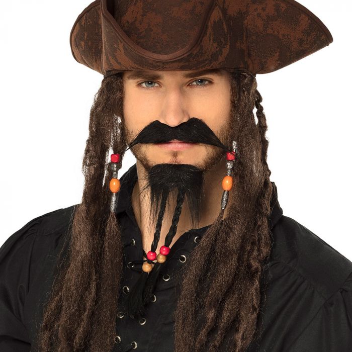 Pirat skjegg og moustache - onesize