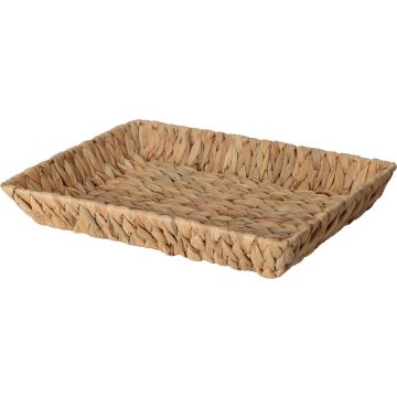 Rektangulær kurv i vannhyacint 38x28 cm