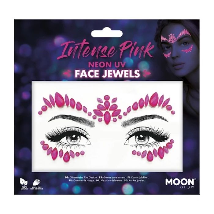 Ansiktssmykker Neon UV Intens Rosa