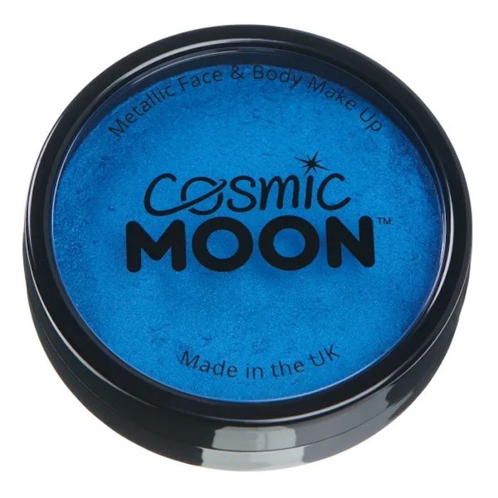 Metallic ansikts- og kroppsmaling Moon Creations - blå 36g 