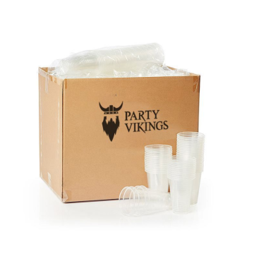 0,25 liter plastkoppar 1250x transparente