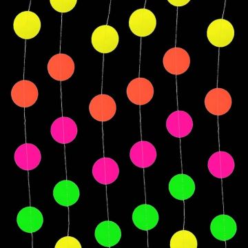 UV girlander sirklar multifarga - 4,5 meter