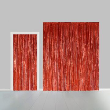 Orange Glitrande forheng - 100 x 240 cm