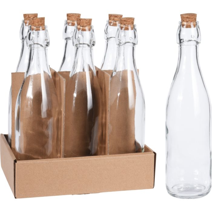 Glassflaske med korkpropp, 500 ml