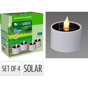 Solcelletelys 4 stk. med blinkende LED