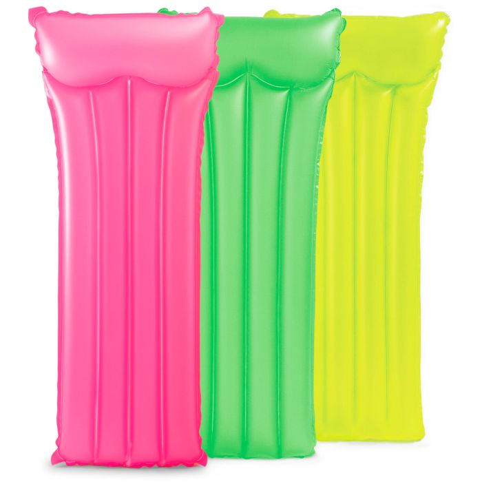 Luftmadrass 183x76 cm i neonlysfarger