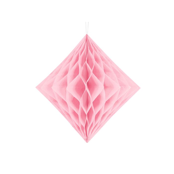 Diamant Honeycomb I Rosa - 30 cm