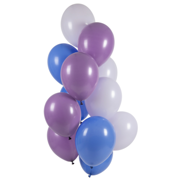 Blueberry fargeblanding ballongbuket 12x - 33 cm