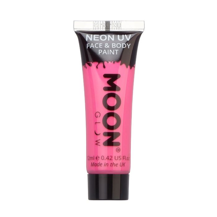 Neon UV ansikts- og kroppsmaling, rosa Moon Creations - 12 ml 