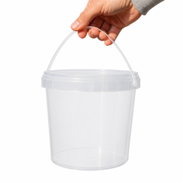 Plastspand for oppbevaring med håndtak 1,1 L