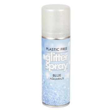 Glitterspray til kropp og hår 125 ml blå 