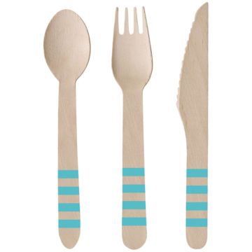 Tre Bestikk Blå 24x - 16 cm