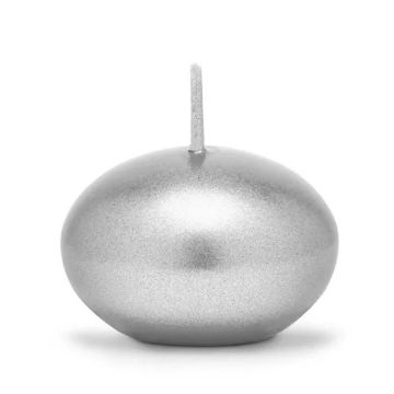 Flytande Stearinlys Metallic Sølv 5x - 4 cm