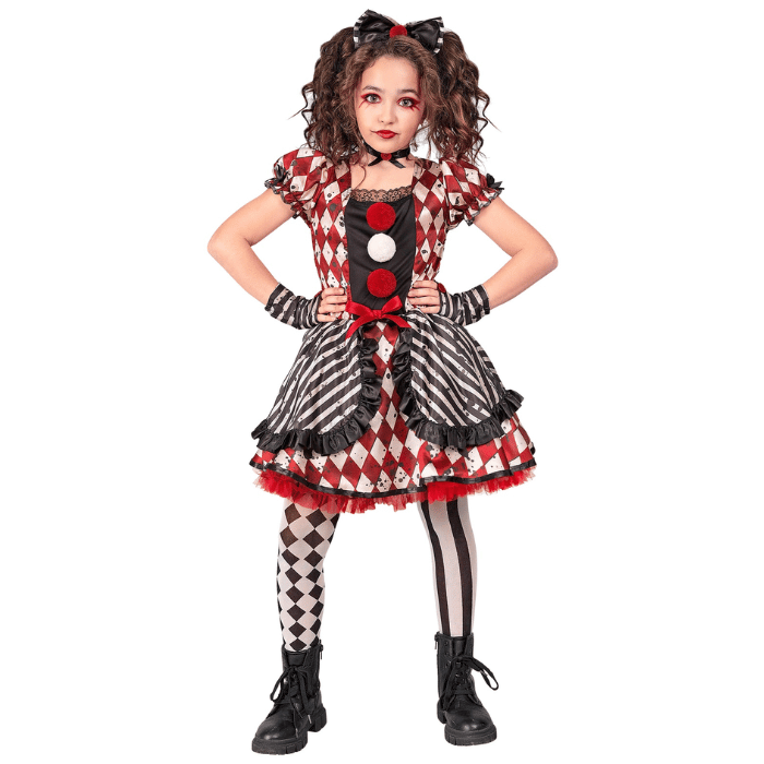 Harlekin dukke kostyme for barn