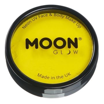 Neon UV Ansikts Og Kroppsmaling Intens Gul 36 g Moon Creations