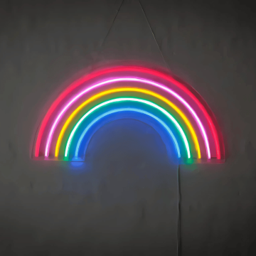 Regnbue neon LED-skilt - 32x63 cm