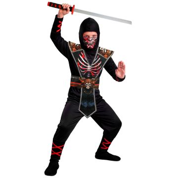 Ninja skjelettkostyme for gutter