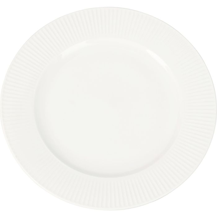 Porselens tallerken hvit ca. Ø 27 cm