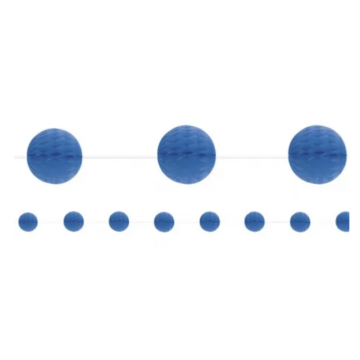 Blå Honeycomb Girlande - 2,13 meter