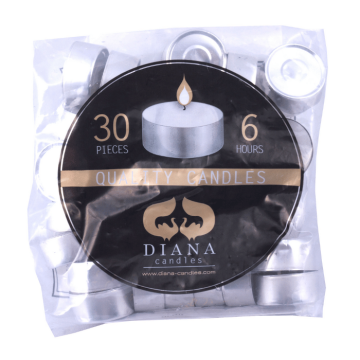 Telys hvit 30x - 6 timer