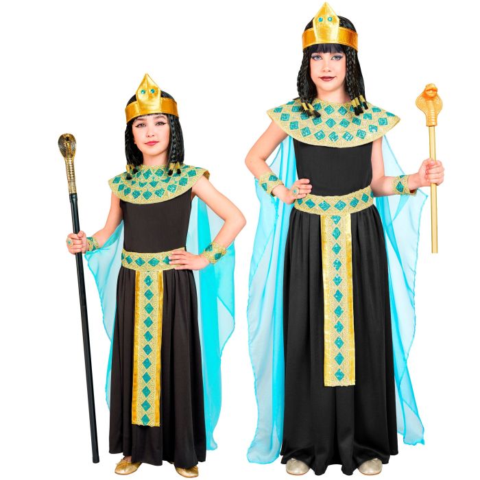 Cleopatra kostyme i svart for jenter