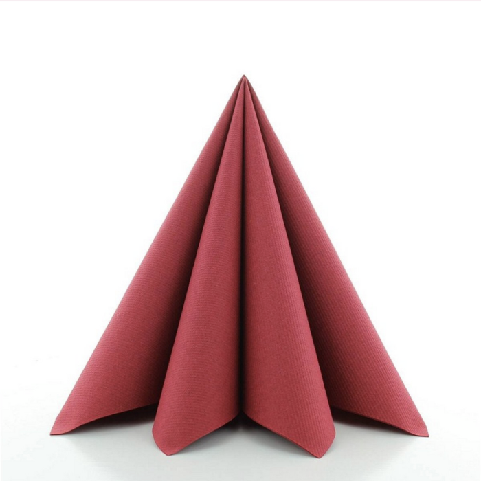Luksus serviettar bordeaux 12x - 40x40 cm