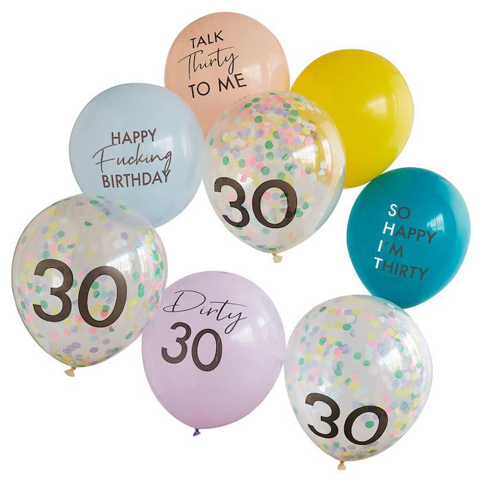 Dirty 30 Ballongbukett Mix