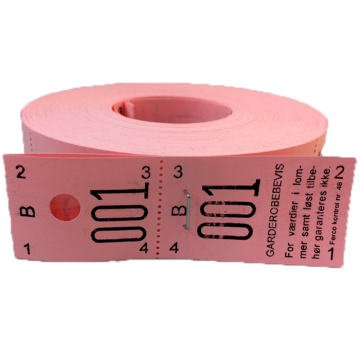 Garderobe Numre Pink frå 001-500